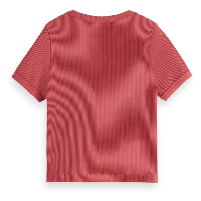 Ribbed T-shirt | Pink