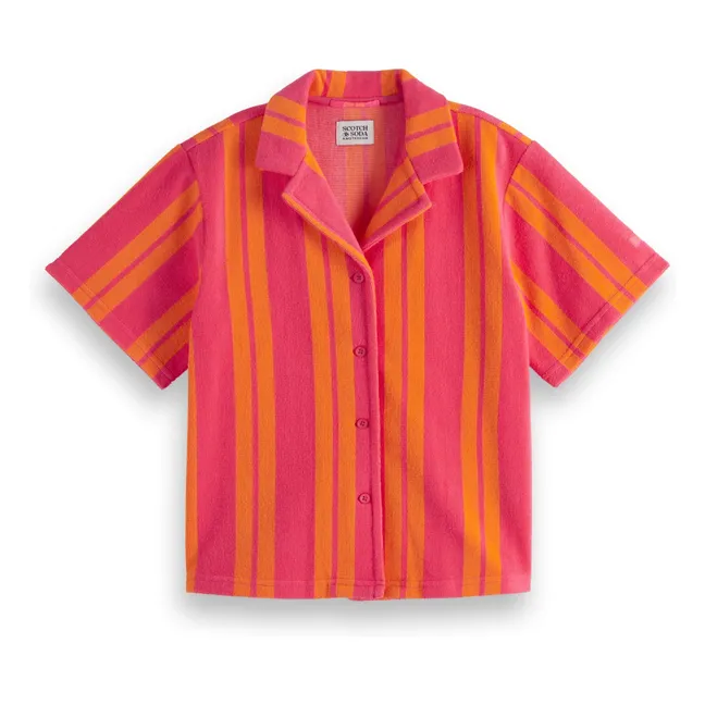 Hemd Frottee-Streifen | Rosa