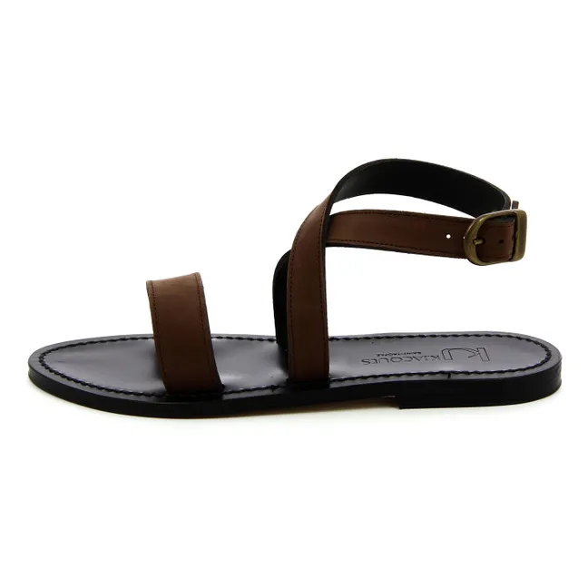 Sandales Calfat Nubuck | Marron
