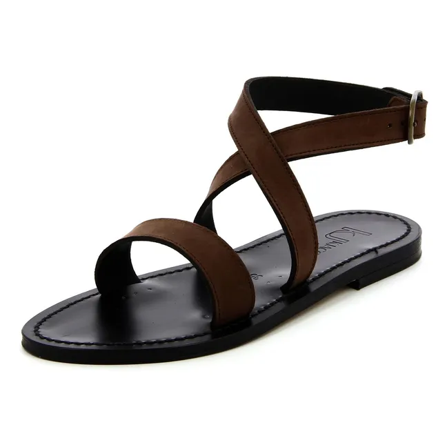 Sandales Calfat Nubuck | Marron