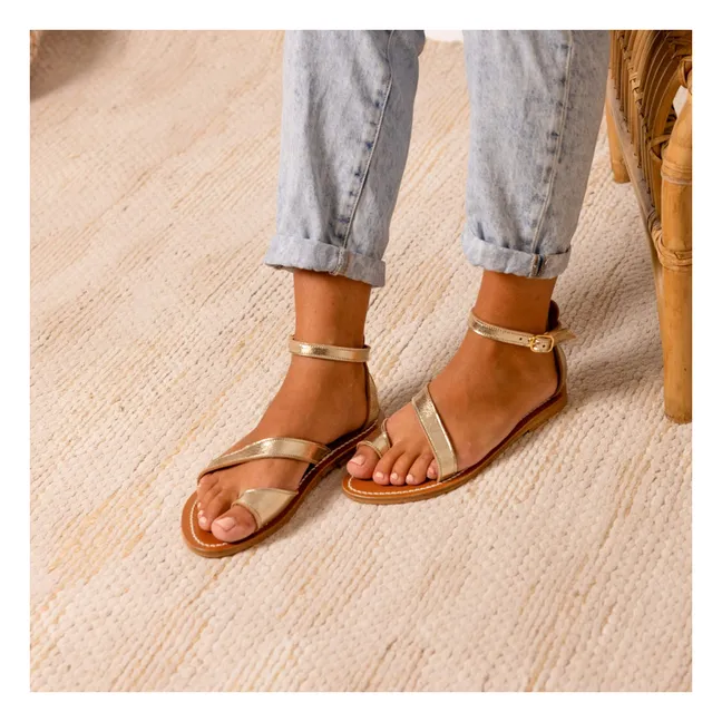 Anaelle Lamé Sandalen | Gold
