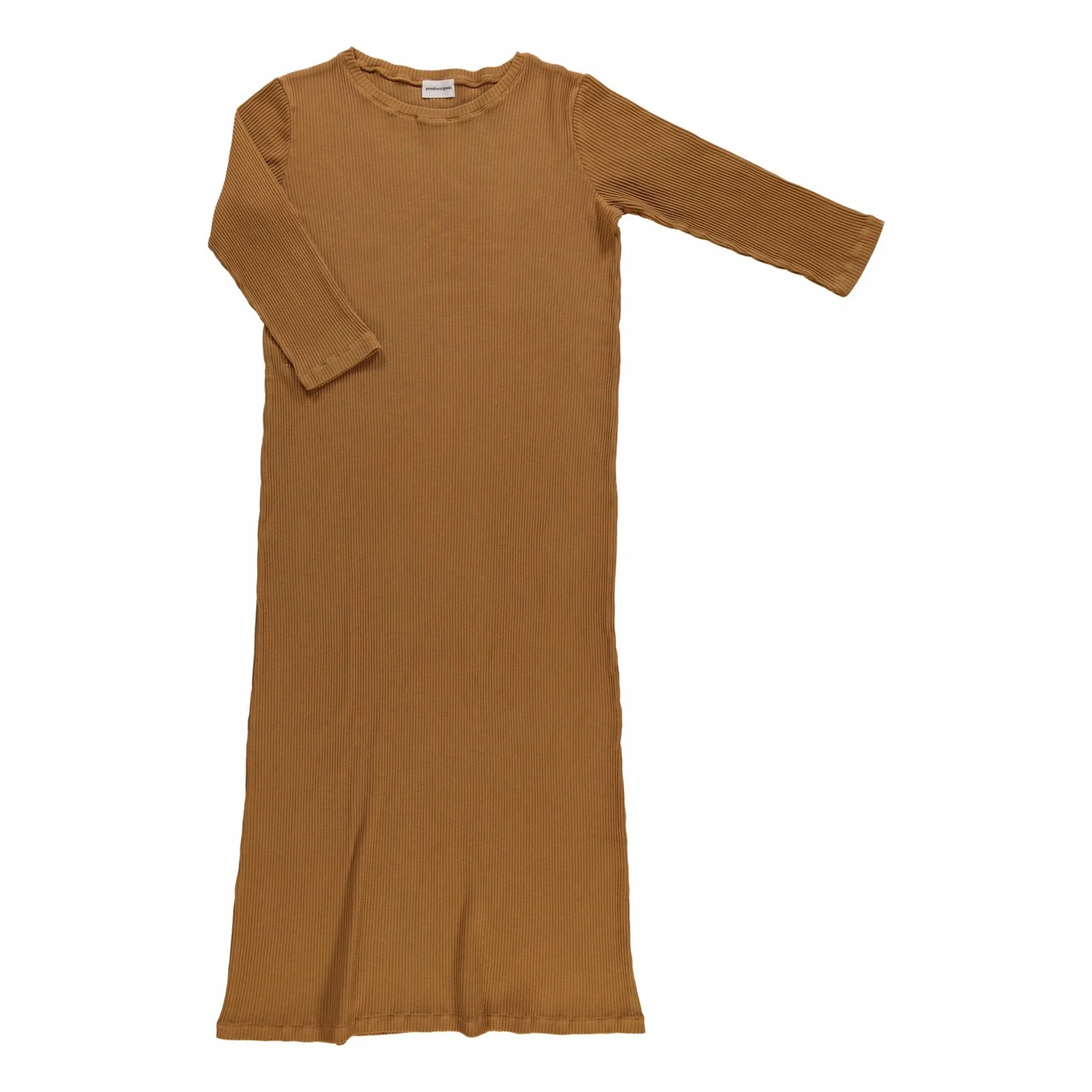 Poudre Organic Women's Brown Orchid Ribbed Dress - Collection
