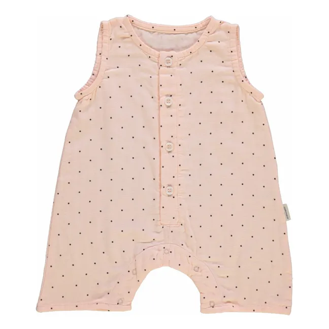 Catsuit Pfeffer Erbse Doppelte Gaze aus Bio-Baumwolle | Rosa