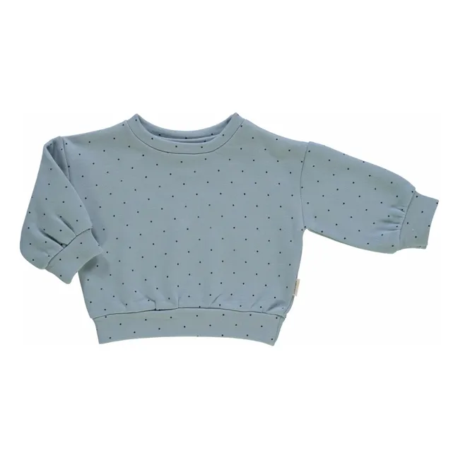 Felpa in cotone biologico Jojoba Dots | Blu