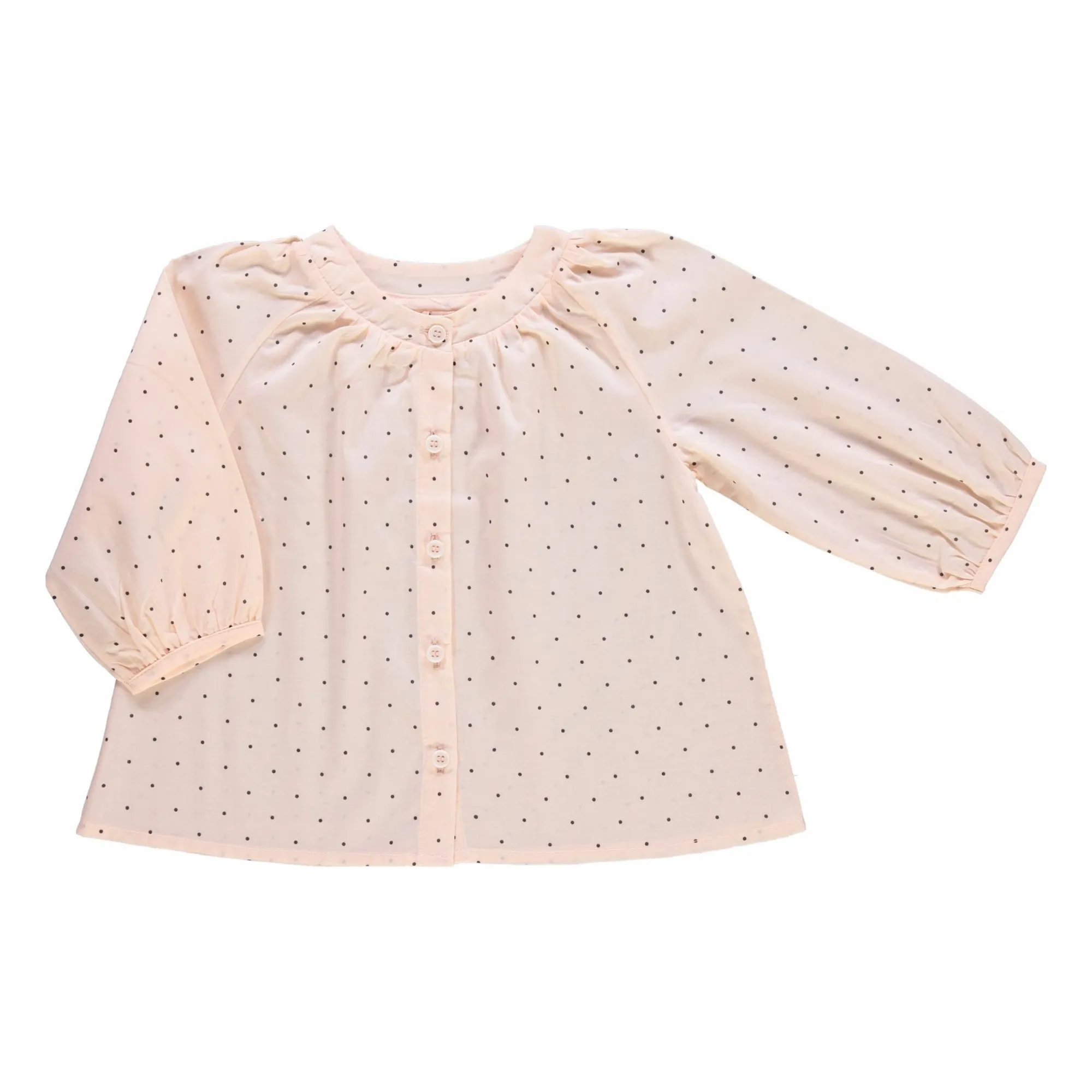 Poudre Organic Powder Pink Pecan Blouse Organic Cotton Voile