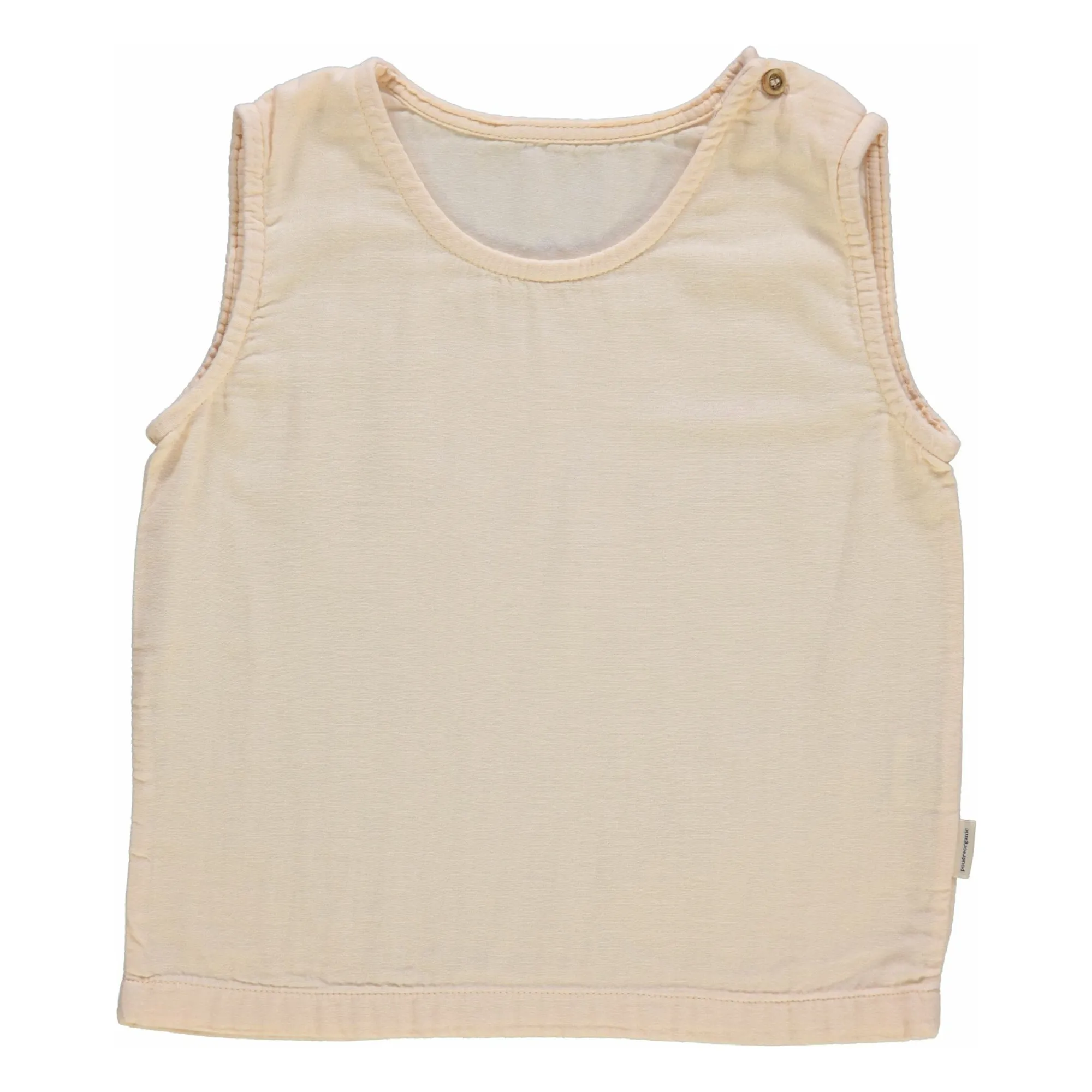 Poudre Organic Unisex Beige Ceylon Double Gauze Organic Cotton Tank Top