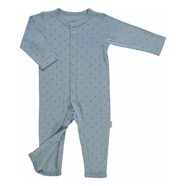 Pyjama Airelle Erbse Bio-Baumwolle | Blau