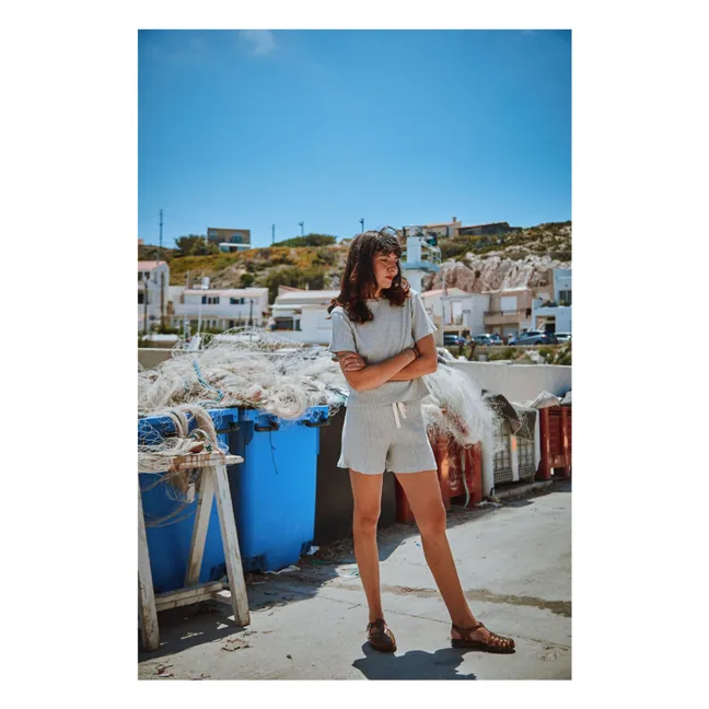 Short Côtelé Hortensia - Collection Femme | Gris chiné clair