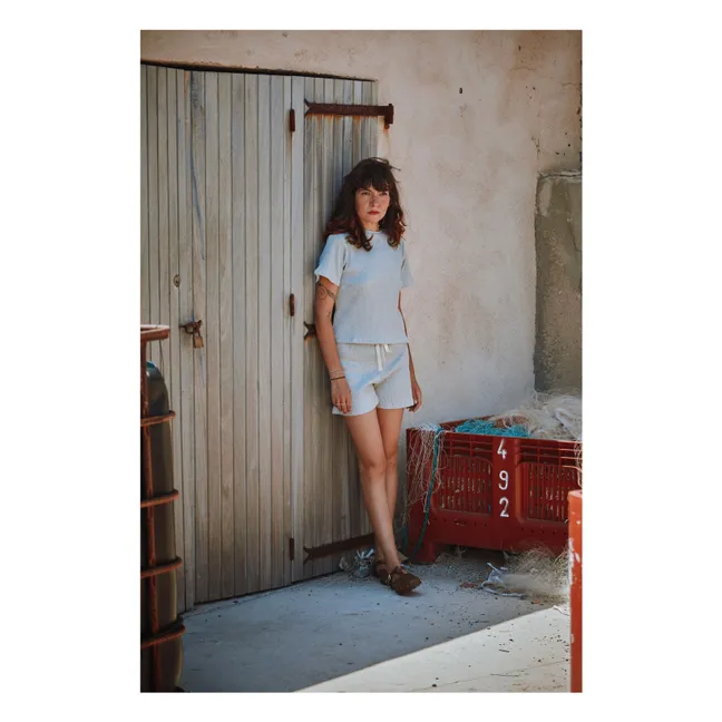 Short Côtelé Hortensia - Collection Femme | Gris chiné clair