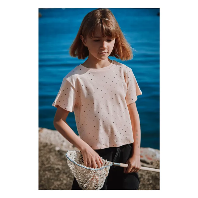 T-Shirt Orgeat Erbsen Bio-Baumwolle | Puderrosa