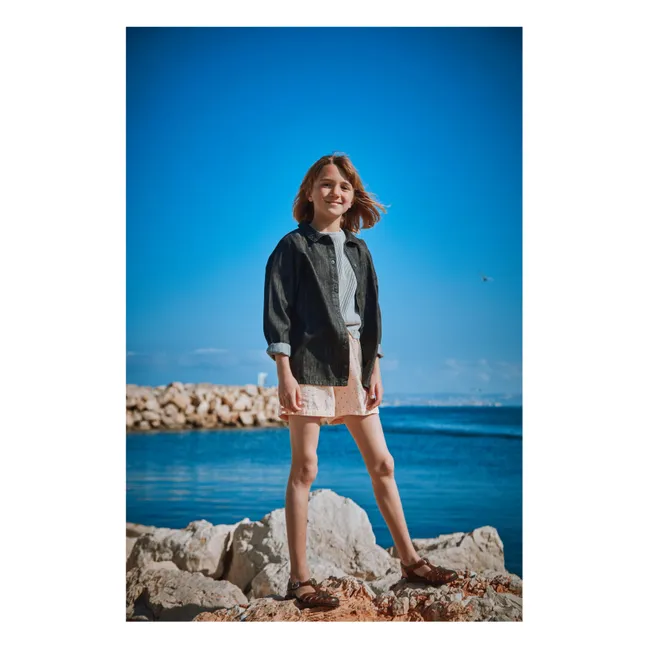 Shorts Hortensia Pois Double Gaze aus Bio-Baumwolle | Rosa