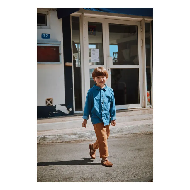 Pantalon Adiante Double Gaze de Coton Bio | Marron