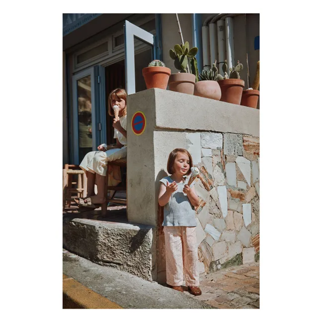 Pomelos Double Gauze Organic Cotton Pants | Powder pink