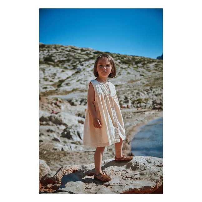 Kleid Agave Doppel Gaze aus Bio-Baumwolle | Beige