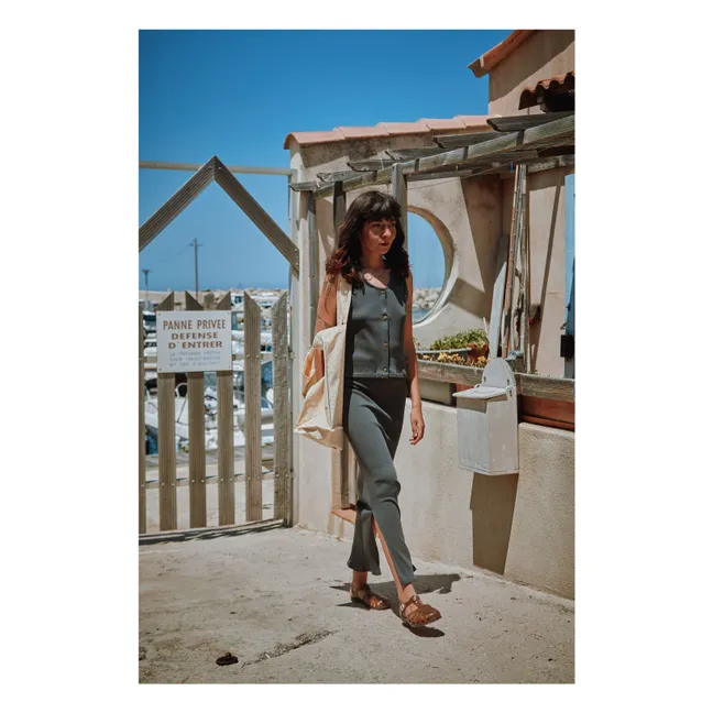 Débardeur Côtelé Dille - Collection Femme | Noir