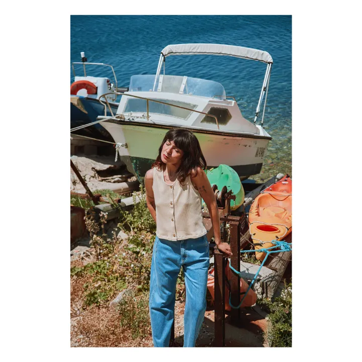 Débardeur Côtelé Dille - Collection Femme | Beige- Image produit n°2