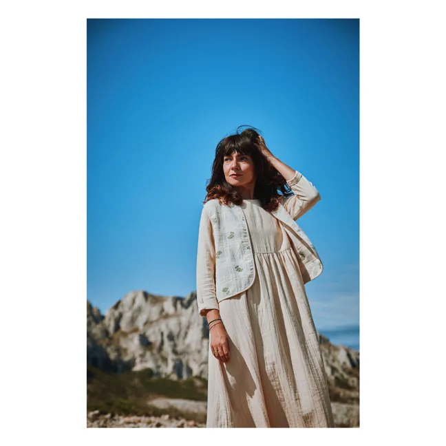 Veste Sans Manches Calypso Coton Bio - Collection Femme | Rose poudré