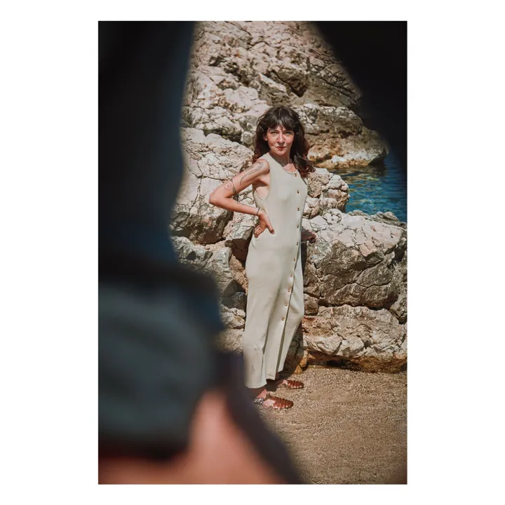 Robe Côtelée Iris - Collection Femme | Vert olive- Image produit n°5