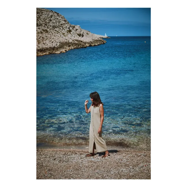 Vestido de canalé Iris - Colección Mujer | Verde oliva