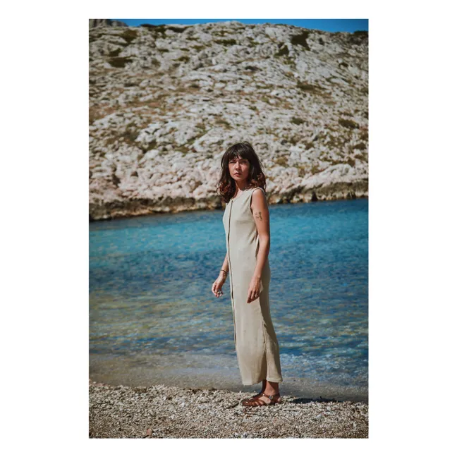 Vestido de canalé Iris - Colección Mujer | Verde oliva
