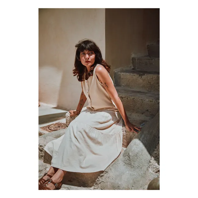 Jupe Thym Double Gaze de Coton - Collection Femme | Rose poudré