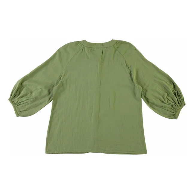 Blouse Onagre Double Gaze de Coton - Collection Femme | Vert