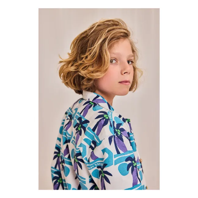 Chemise Hawaiian Safari | Bleu ciel