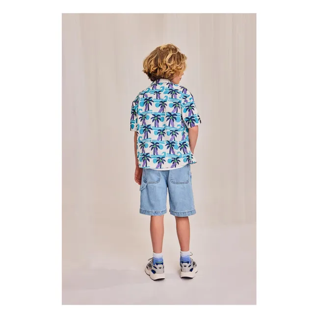 Chemise Hawaiian Safari | Bleu ciel