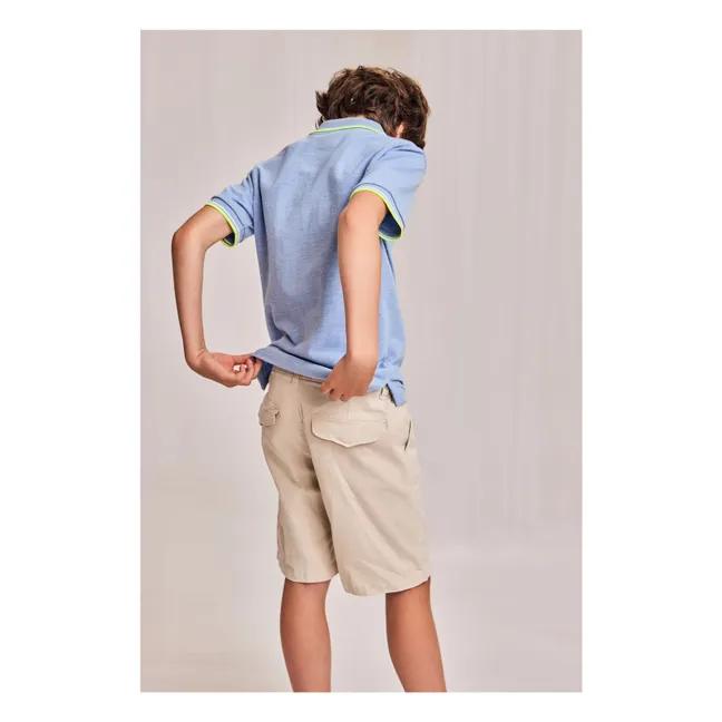 Polo Carter Recycled Fibers | Mottled blue