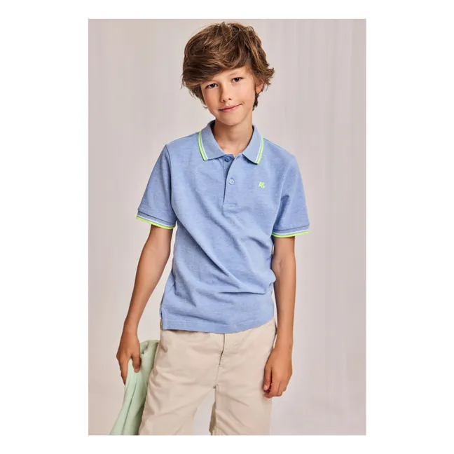 Polo Carter Recycled Fibers | Mottled blue