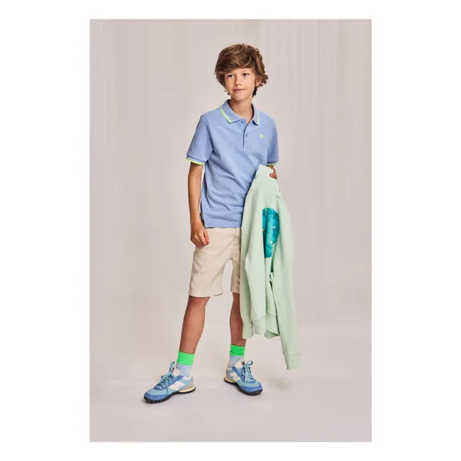 Polo Carter Recycled Fibers | Mottled blue