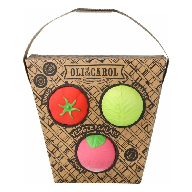 Vegetable Salad Sensory Balls - Set of 3