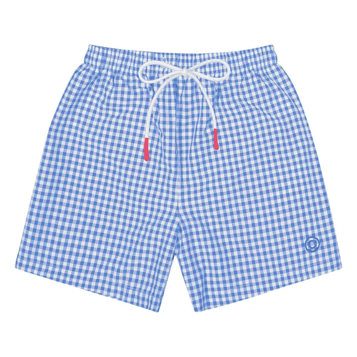 Short de Bain Diego Vichy | Bleu- Image produit n°0