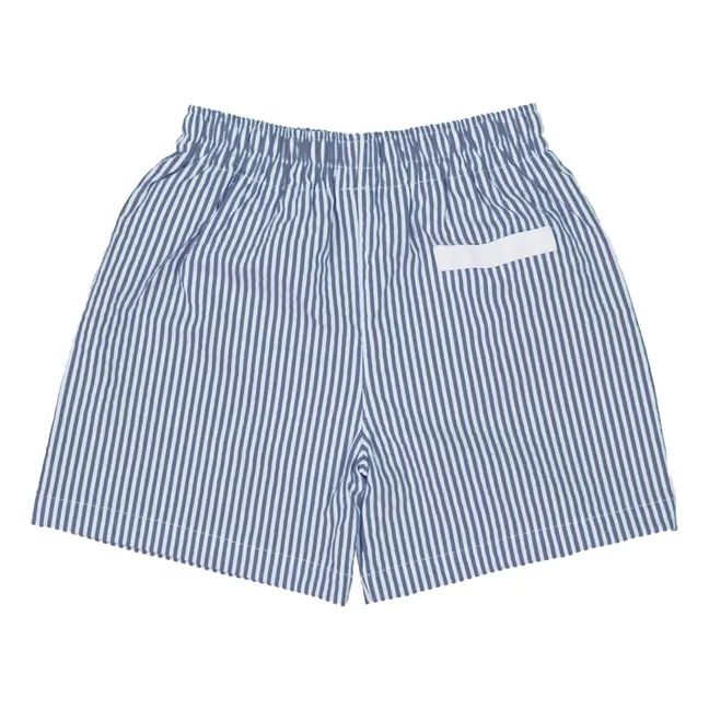 Badeshorts Biarritz Gestreift | Graublau