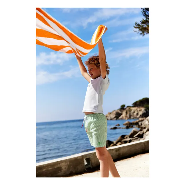 Badeshorts Comporta Gestreift | Grün