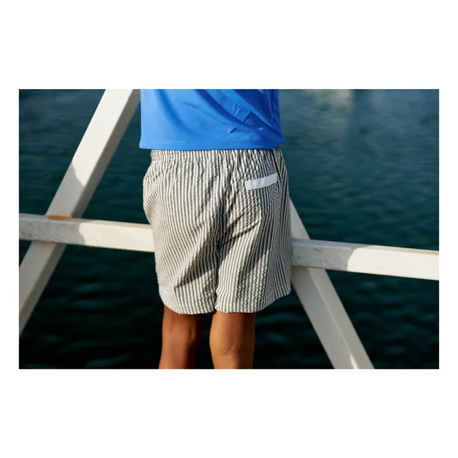 Pantaloncini da bagno a righe Biarritz | Blu