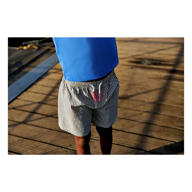 Pantaloncini da bagno a righe Biarritz | Blu