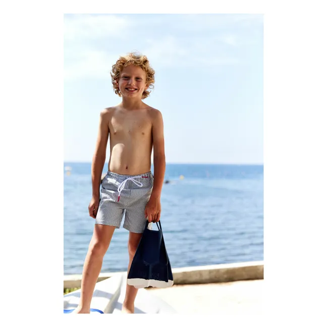 Pantaloncini da bagno a righe Biarritz | Blu