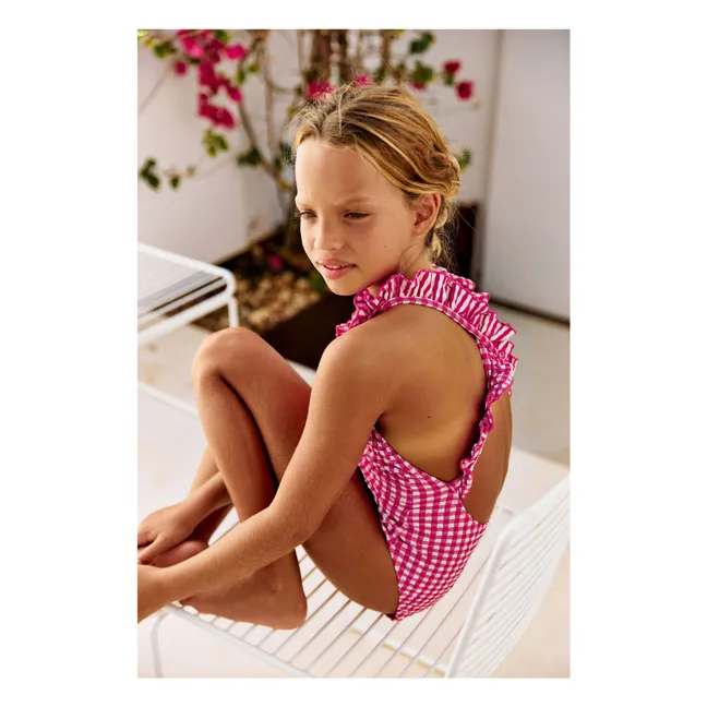 Maillot de Bain Alba Vichy | Rose fuschia
