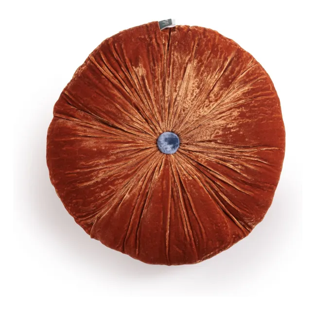 Coussin en velours de soie Goa | Terracotta
