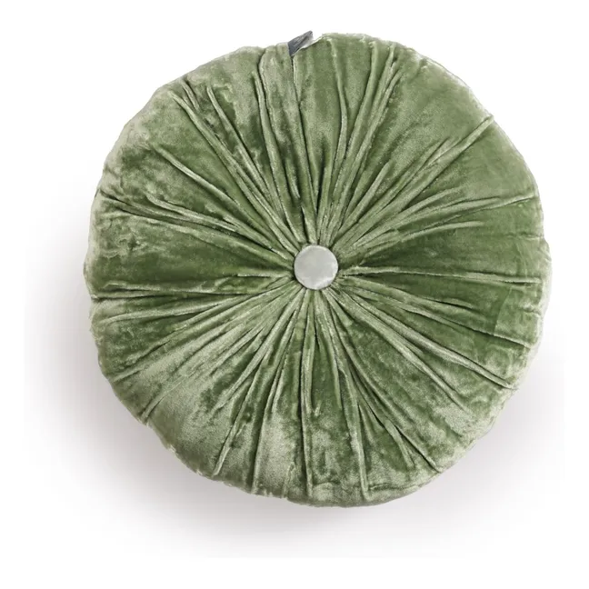 Goa silk velvet cushion | Green