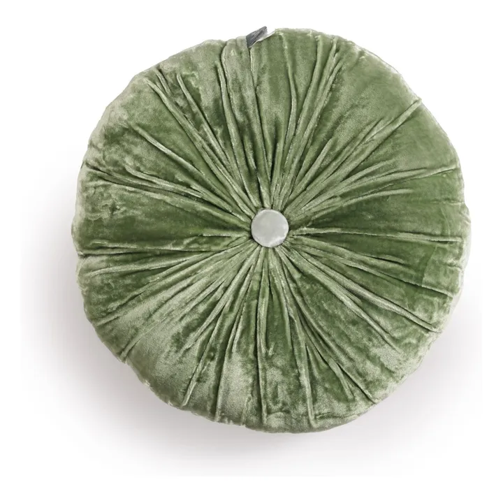 Coussin en velours de soie Goa | Vert- Image produit n°0