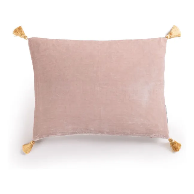 Housse de coussin en velours de soie Goa | Rose