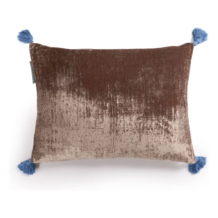 Housse de coussin en velours de soie Goa | Bordeaux- Image produit n°0