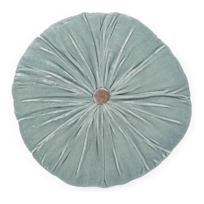 Coussin en velours de soie Goa | Bleu Clair