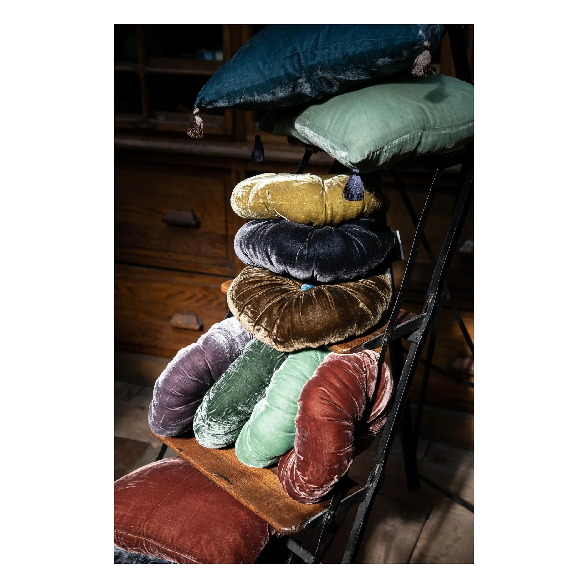 Coussin en velours de soie Goa | Terracotta- Image produit n°1