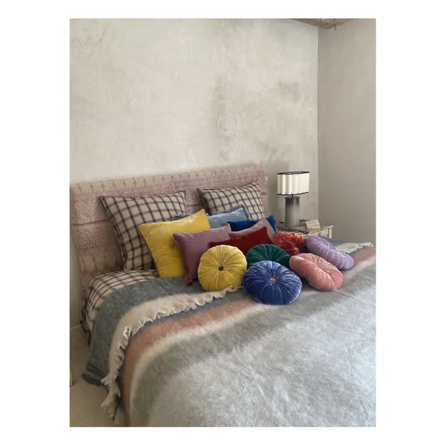 Coussin en velours de soie Goa | Jaune