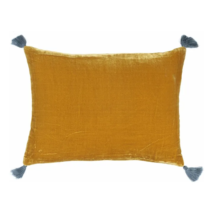 Housse de coussin en velours de soie Goa | Orange- Image produit n°0
