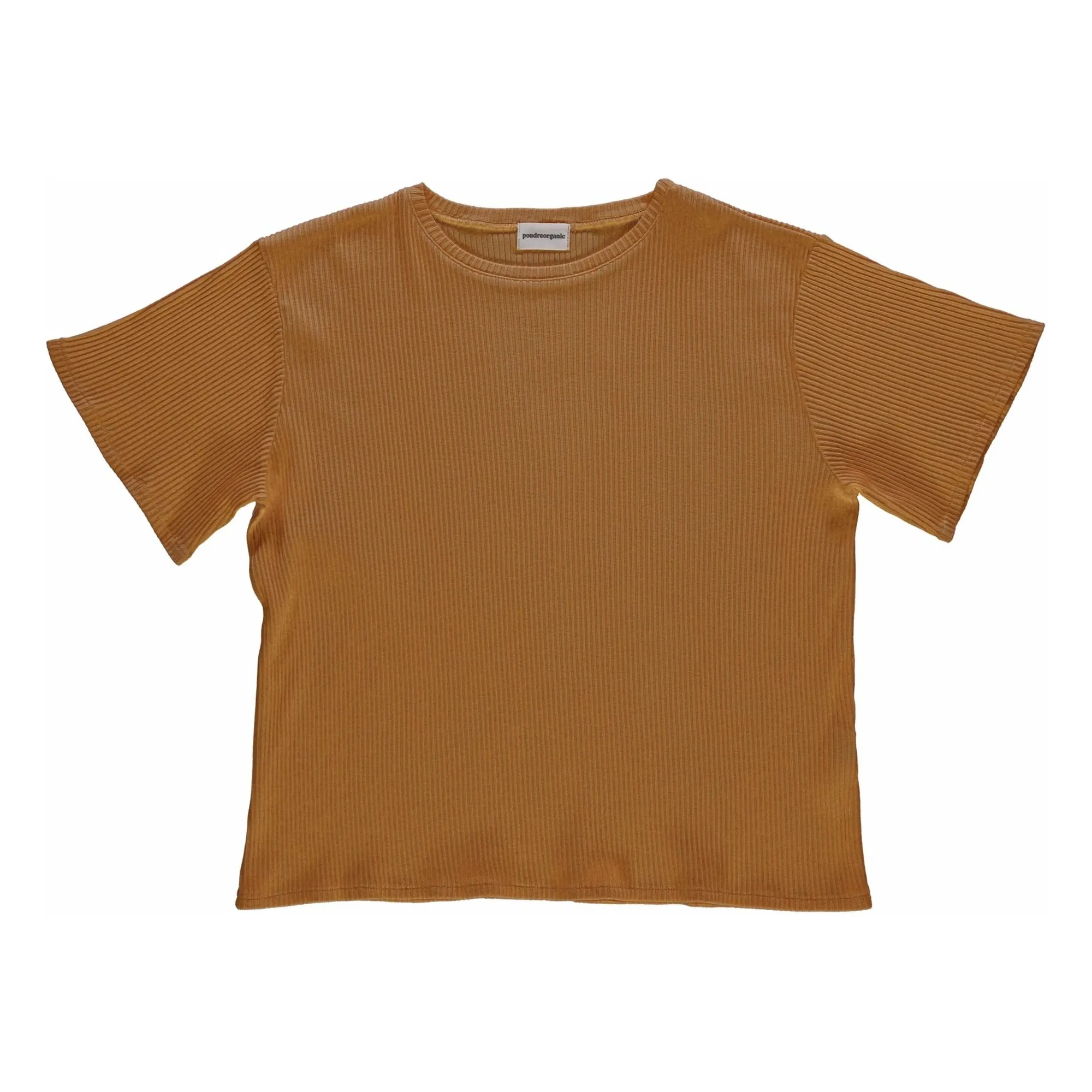 Poudre Organic Women's Brown Orgeat Rib T-Shirt - Collection