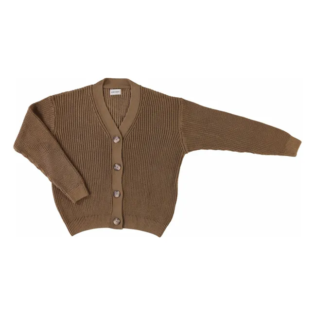 Cardigan Mate Coton Bio - Women's collection | Brown